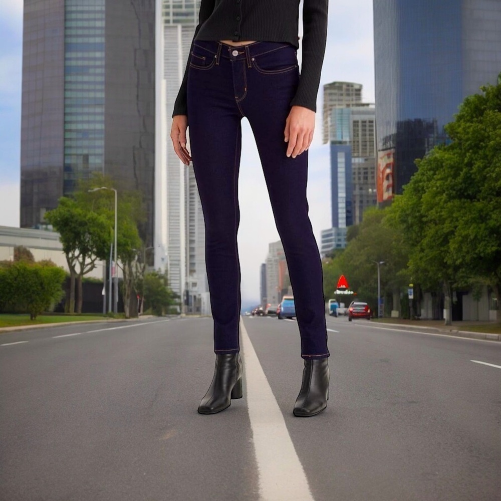 Women's Jeans Dark Wash Blue Levi Strauss 311 Shaping Skinny Jeans Women’s Denim